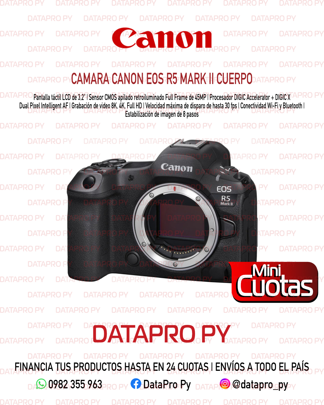 Cámara Canon EOS R5 Mark II Cuerpo